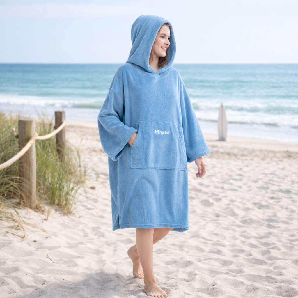Poncho surf femme avec capuche