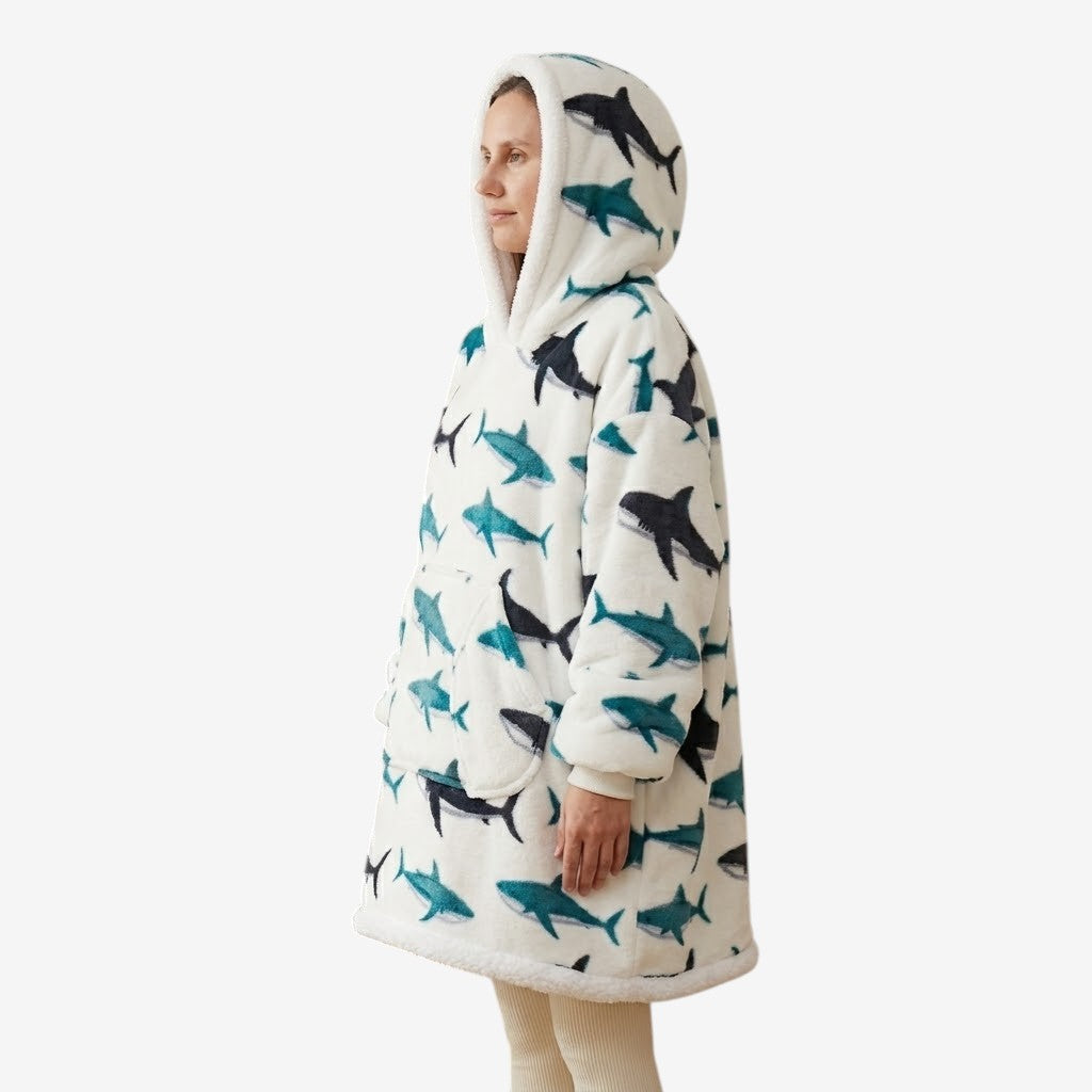 Poncho polaire femme Requin