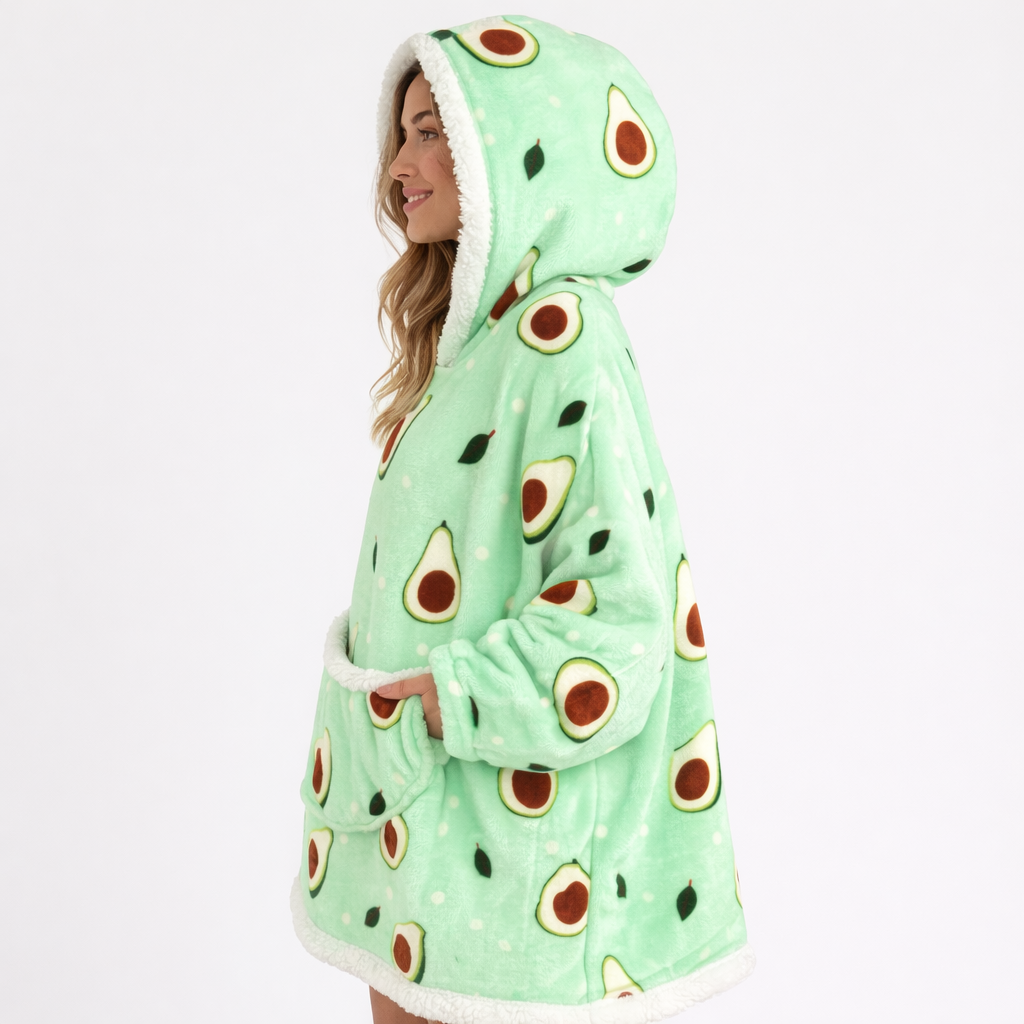 Poncho polaire femme avocat