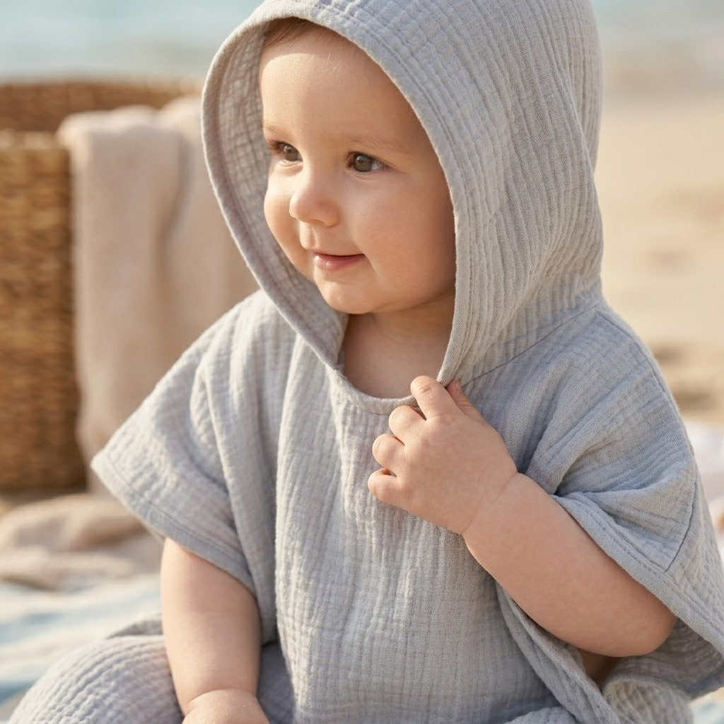 Poncho de bain bébé confort