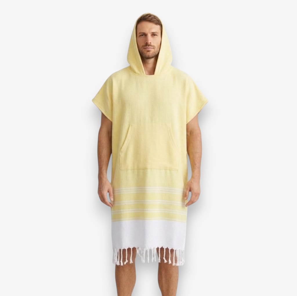 Poncho serviette homme à capuche
