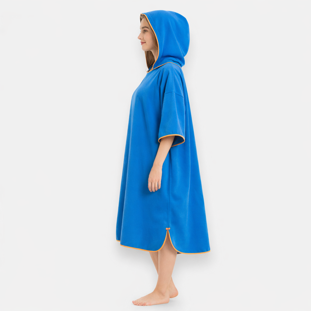 Poncho de bain femme microfibre