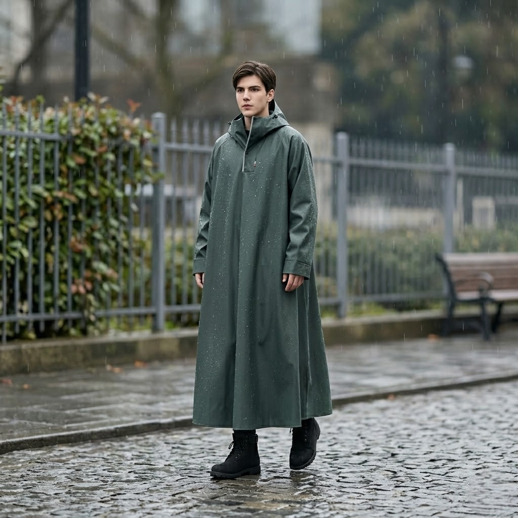 Poncho pluie homme long renforcé