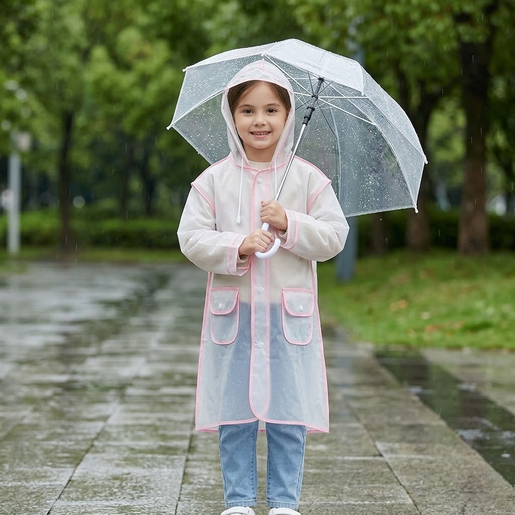 Poncho pluie enfant transparent