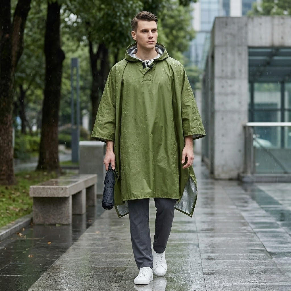 Poncho pluie homme coupe-vent