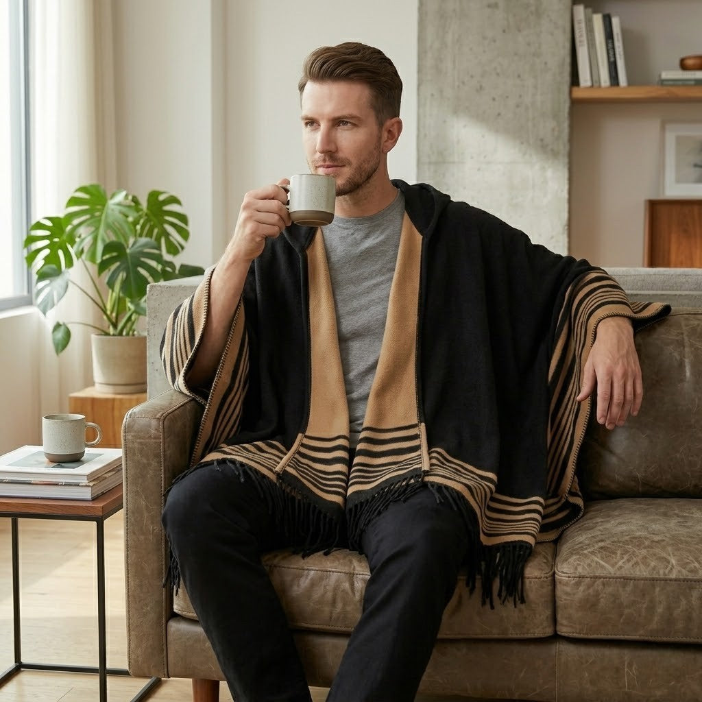 Poncho chaud homme boreal