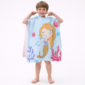 Poncho de bain enfant motif sirène