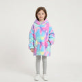 Poncho polaire enfant arc-en-ciel
