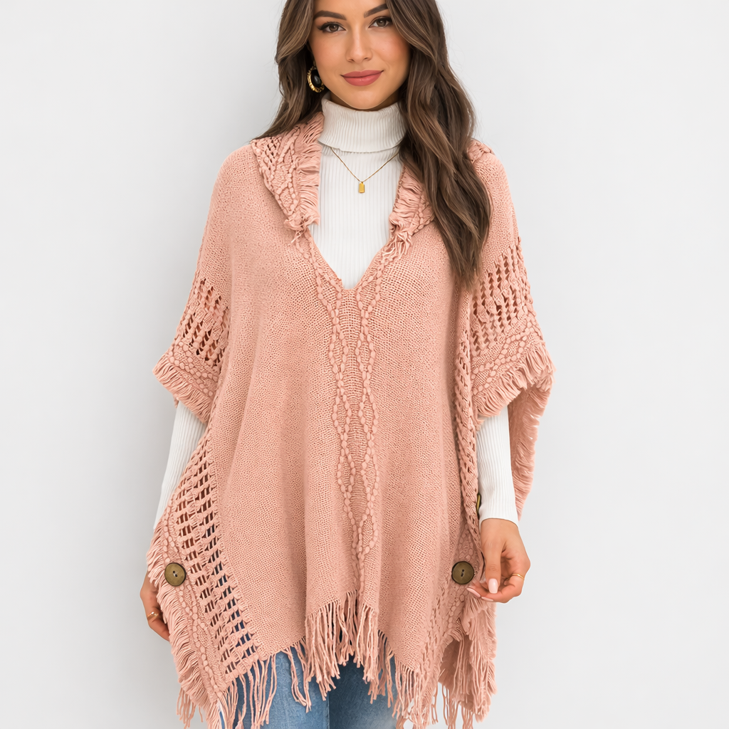 Poncho laine femme cocooning