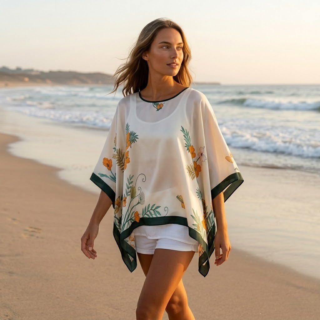 Poncho été femme Floraya