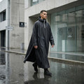 Poncho pluie homme long renforcé