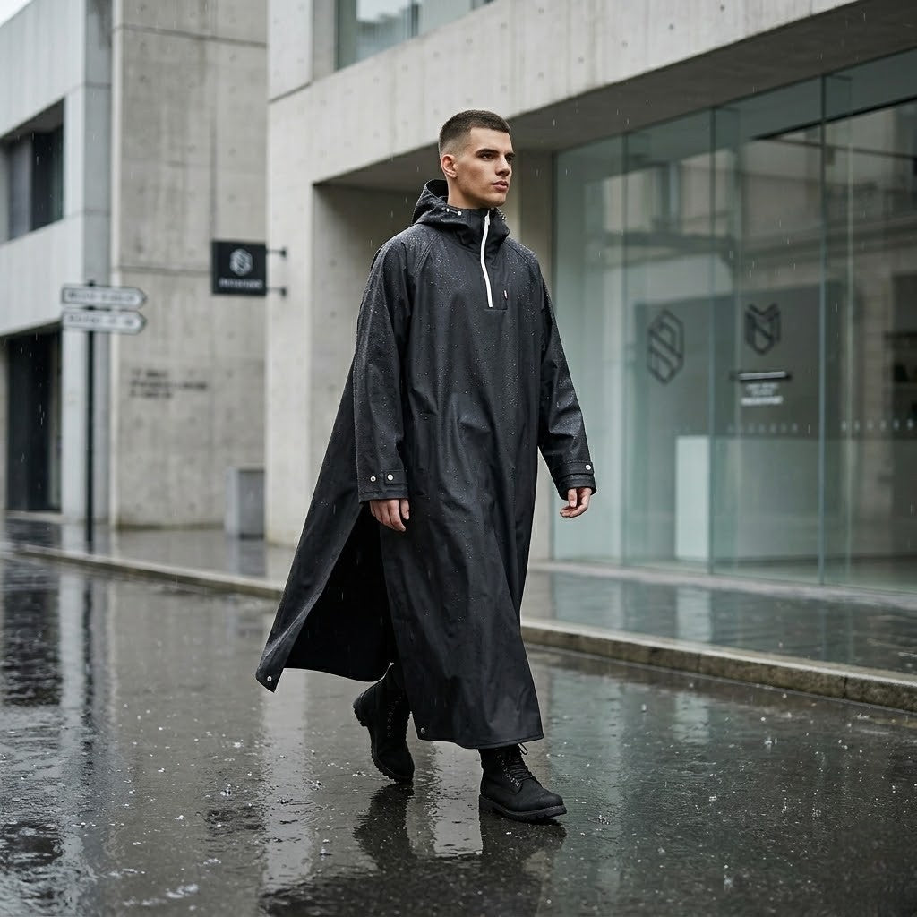 Poncho pluie homme long imperméable