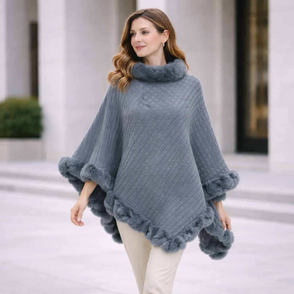 Poncho Maille Élégante