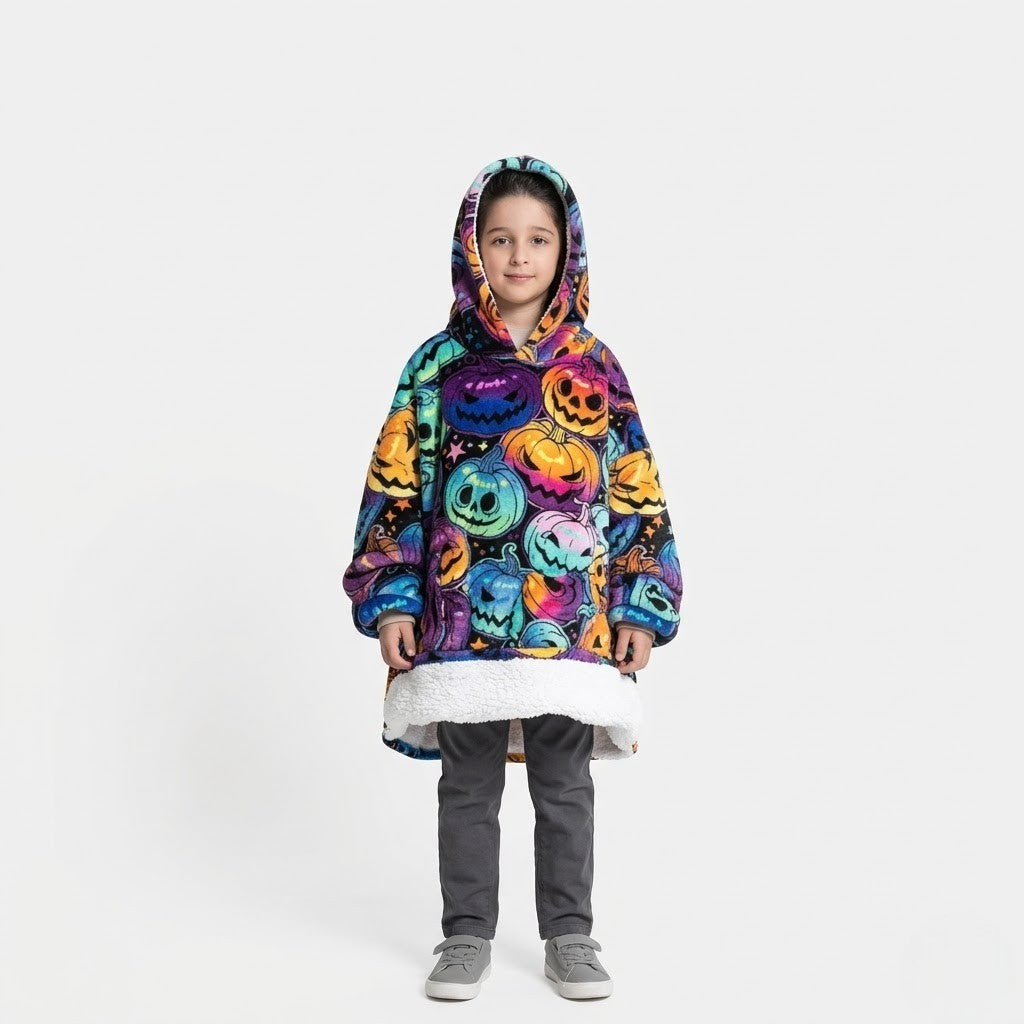 Poncho polaire enfant halloween