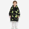 Poncho polaire enfant motif dinosaure