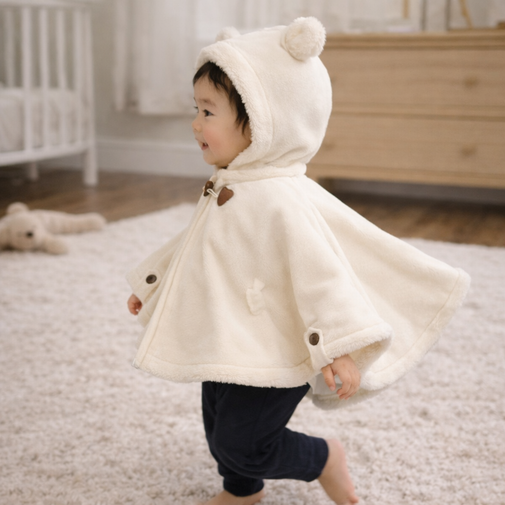 Poncho chaud bébé doux et confortable