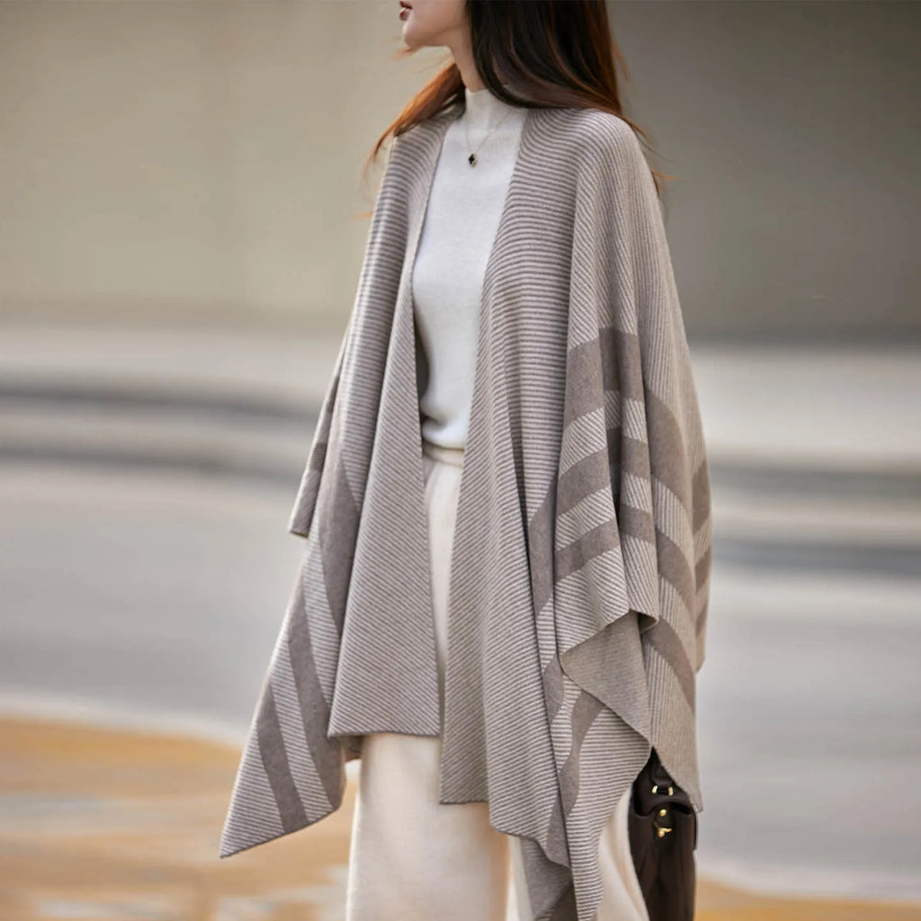 Poncho en laine femme élégant
