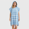 Poncho surf femme à rayures