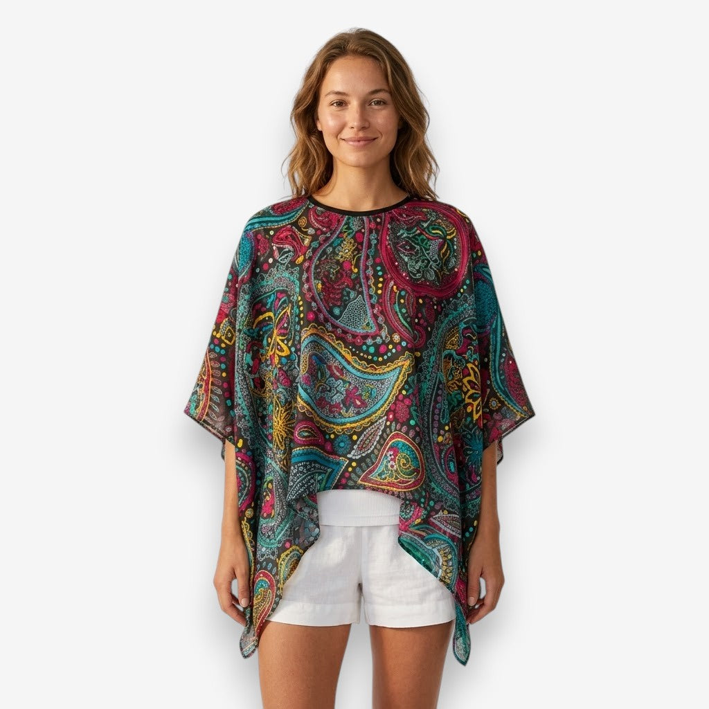 Poncho été femme bohème