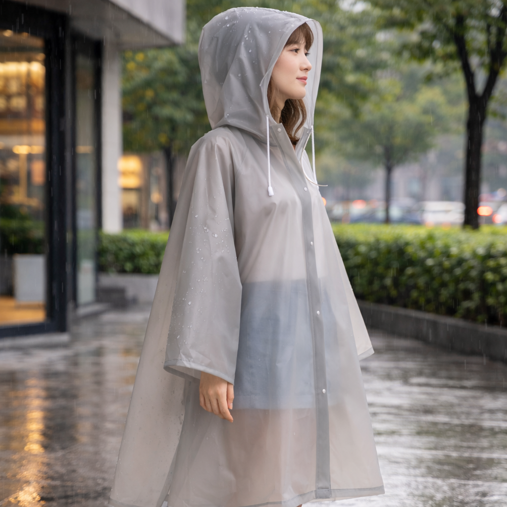Poncho pluie femme confort