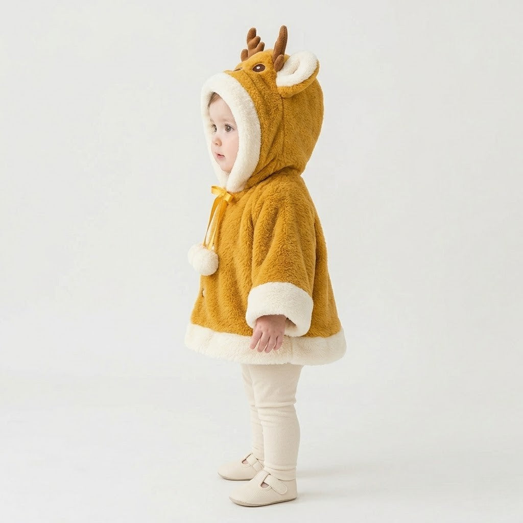 Poncho chaud bébé design