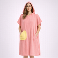 Poncho de bain femme rose