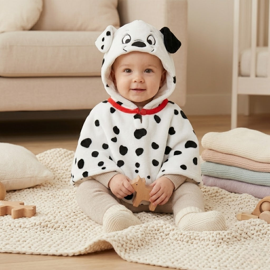 Poncho hiver bébé dalmatien