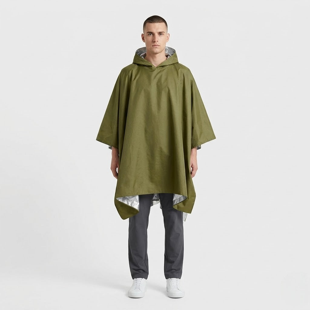 Poncho pluie homme avec doublure