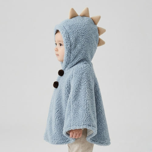 Poncho chaud bébé oreilles d’ourson