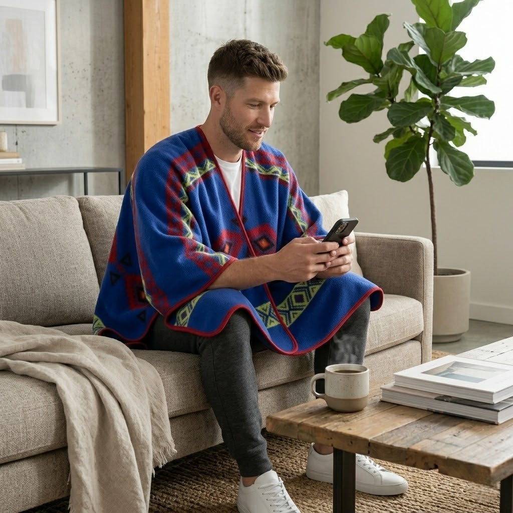 Poncho chaud homme solara