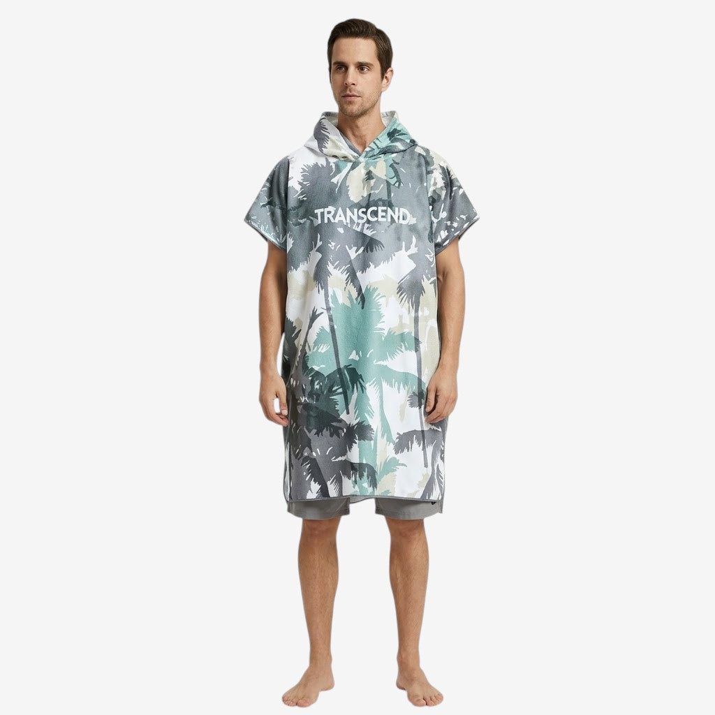 Poncho plage homme palmier
