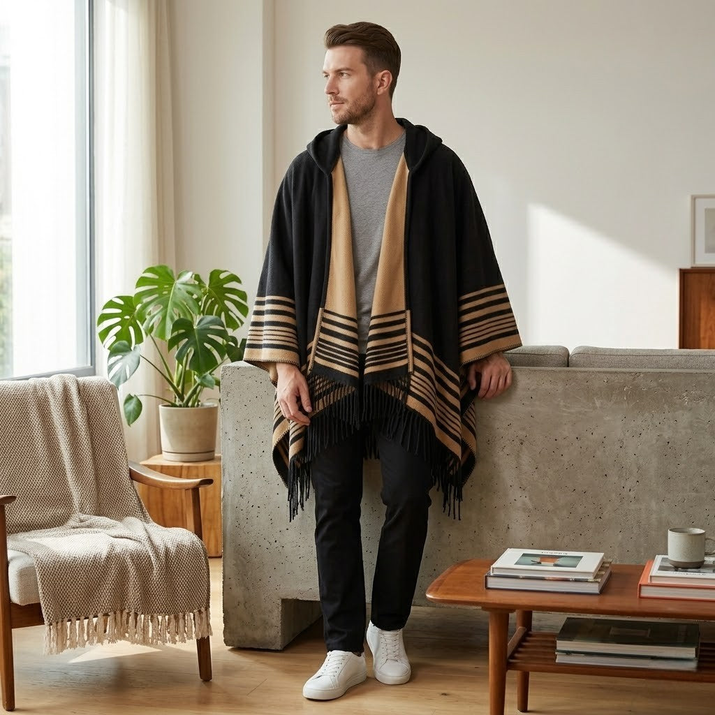 Poncho chaud homme boreal