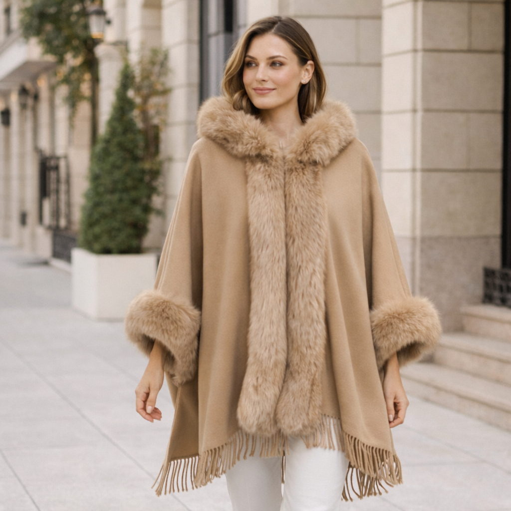 Poncho tendance femme grand confort