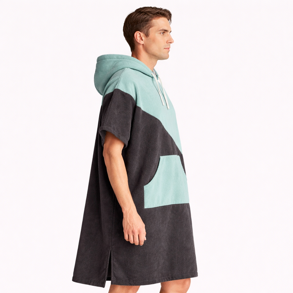 Poncho surf homme bicolore