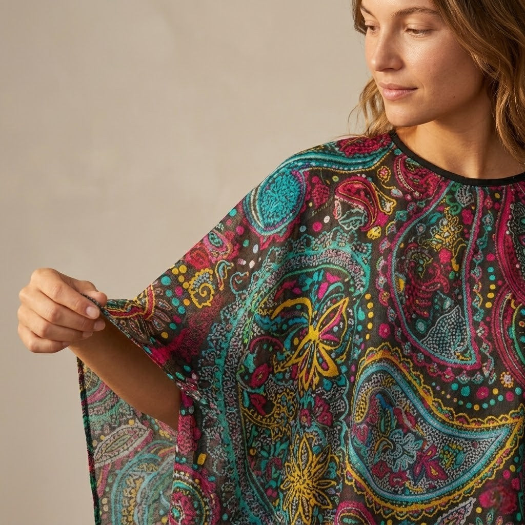 Poncho été femme bohème