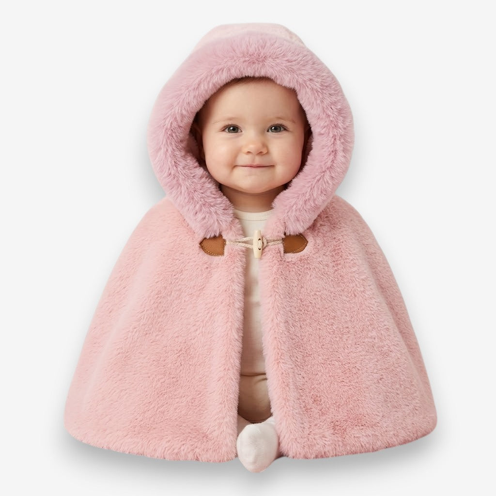 Poncho chaud bébé design raffiné