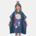 Poncho plage enfant avec capuche dinosaure