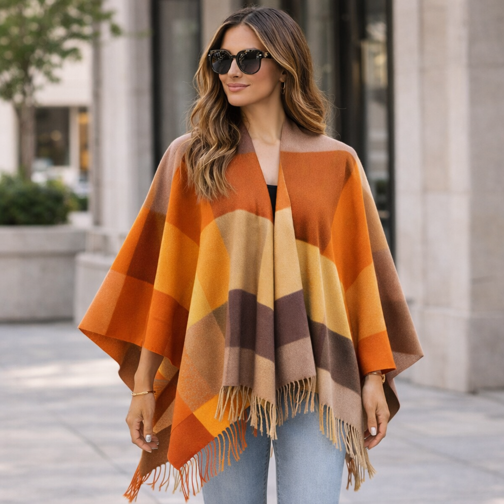 Poncho tendance femme chaleureux