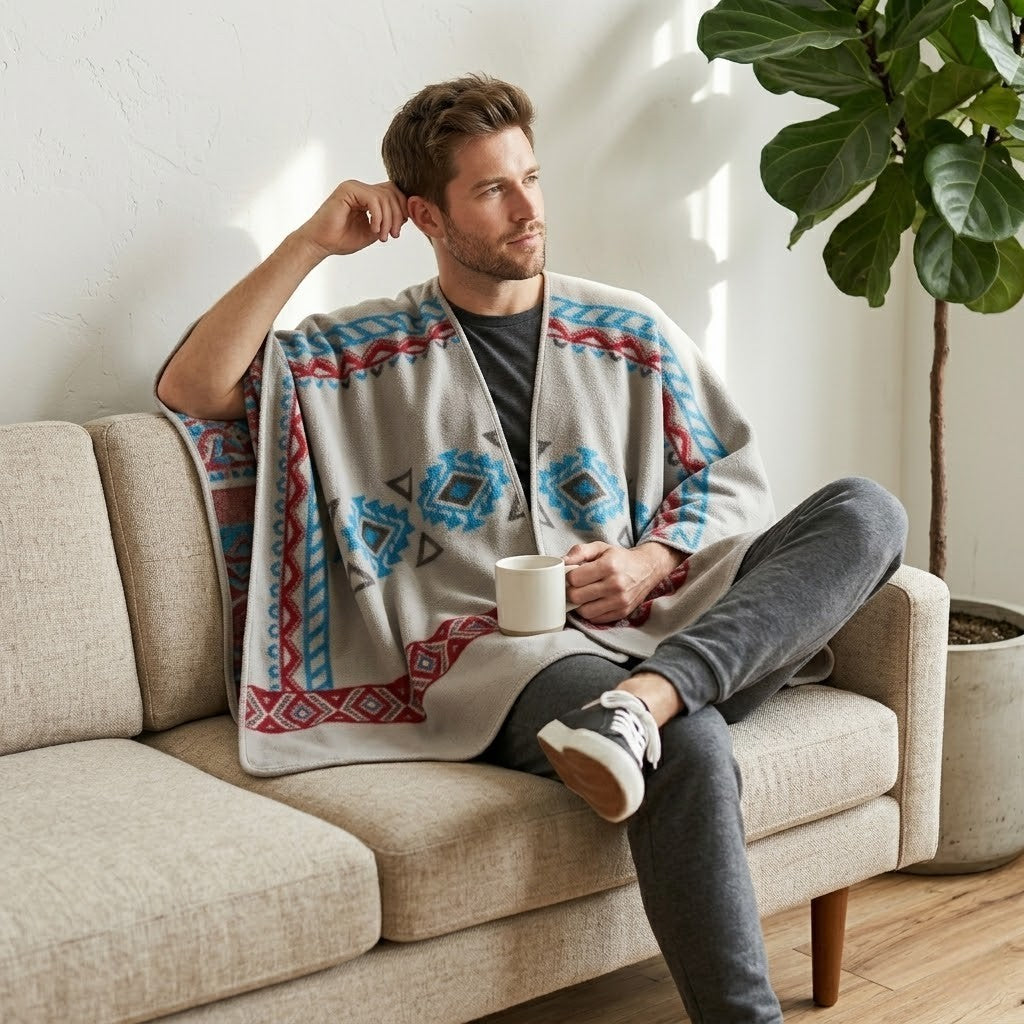 Poncho chaud homme borealis