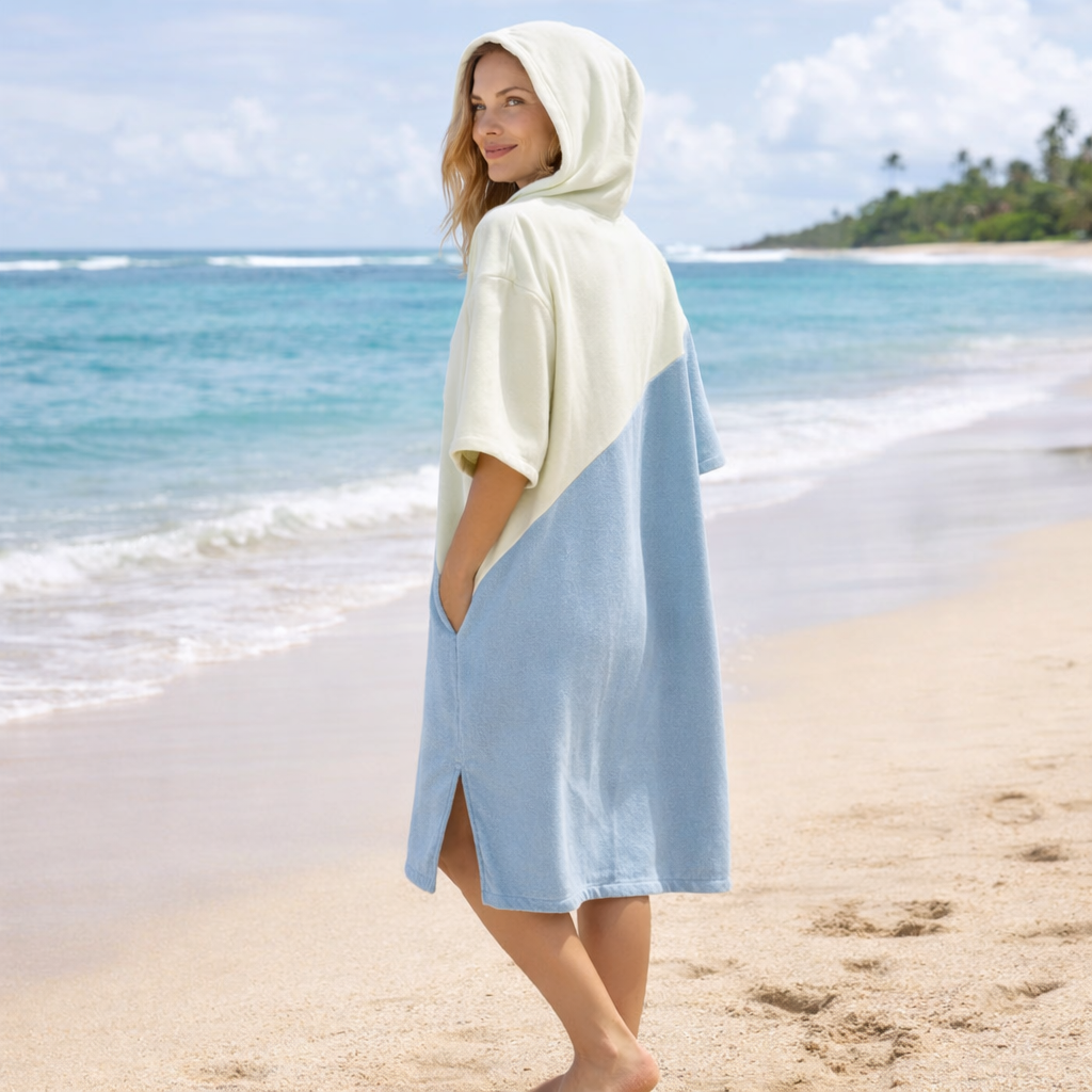 Poncho de bain femme design