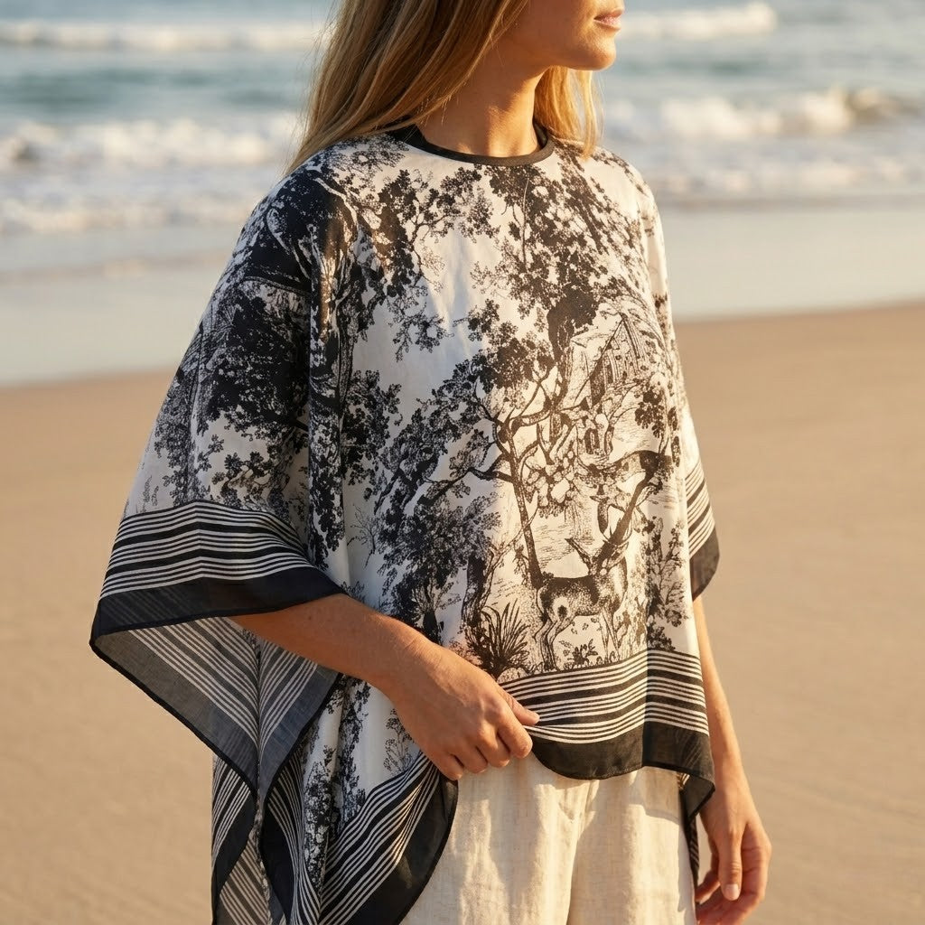 Poncho été femme élégant