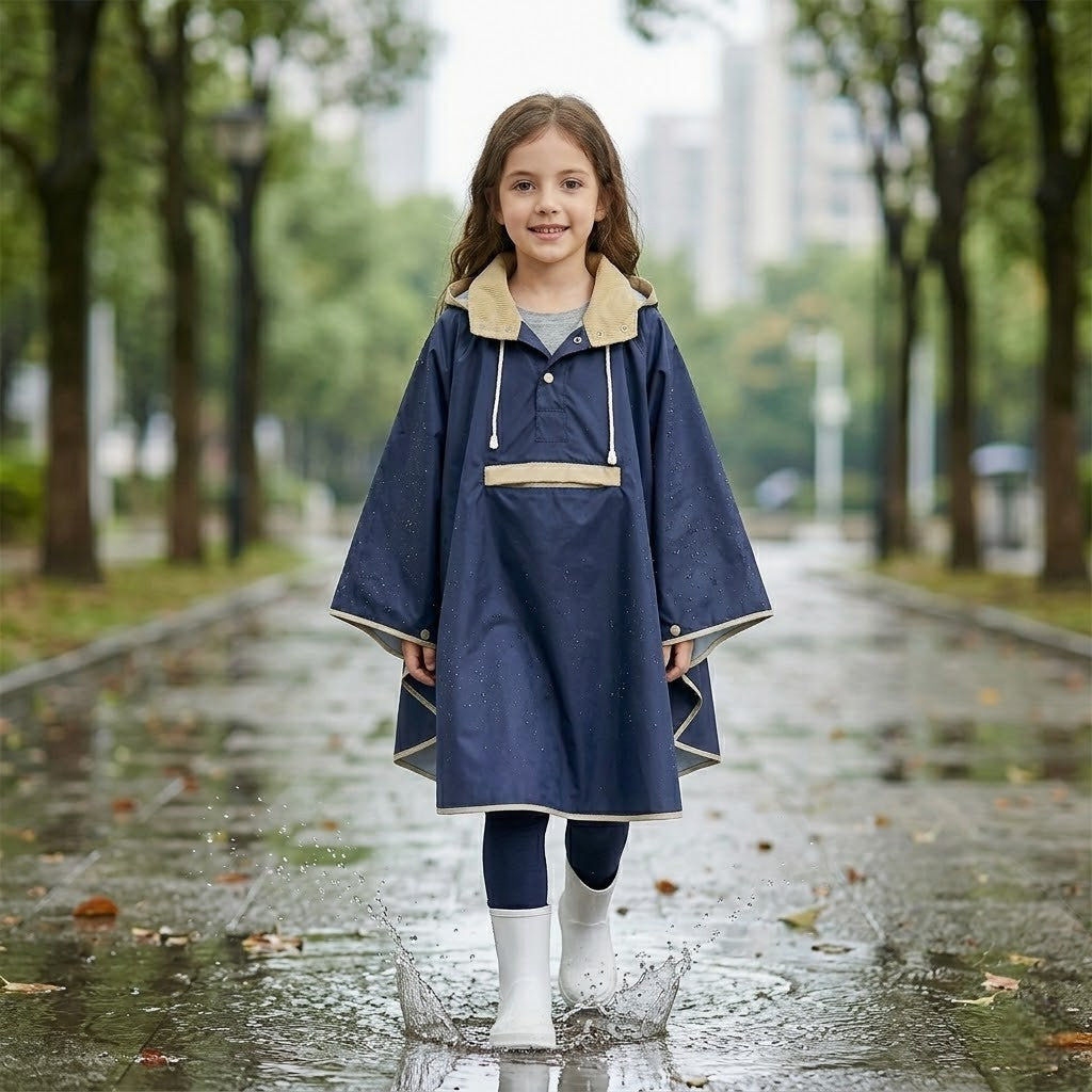 Poncho pluie enfant à capuche