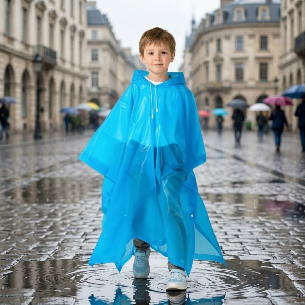 Poncho pluie enfant pratique