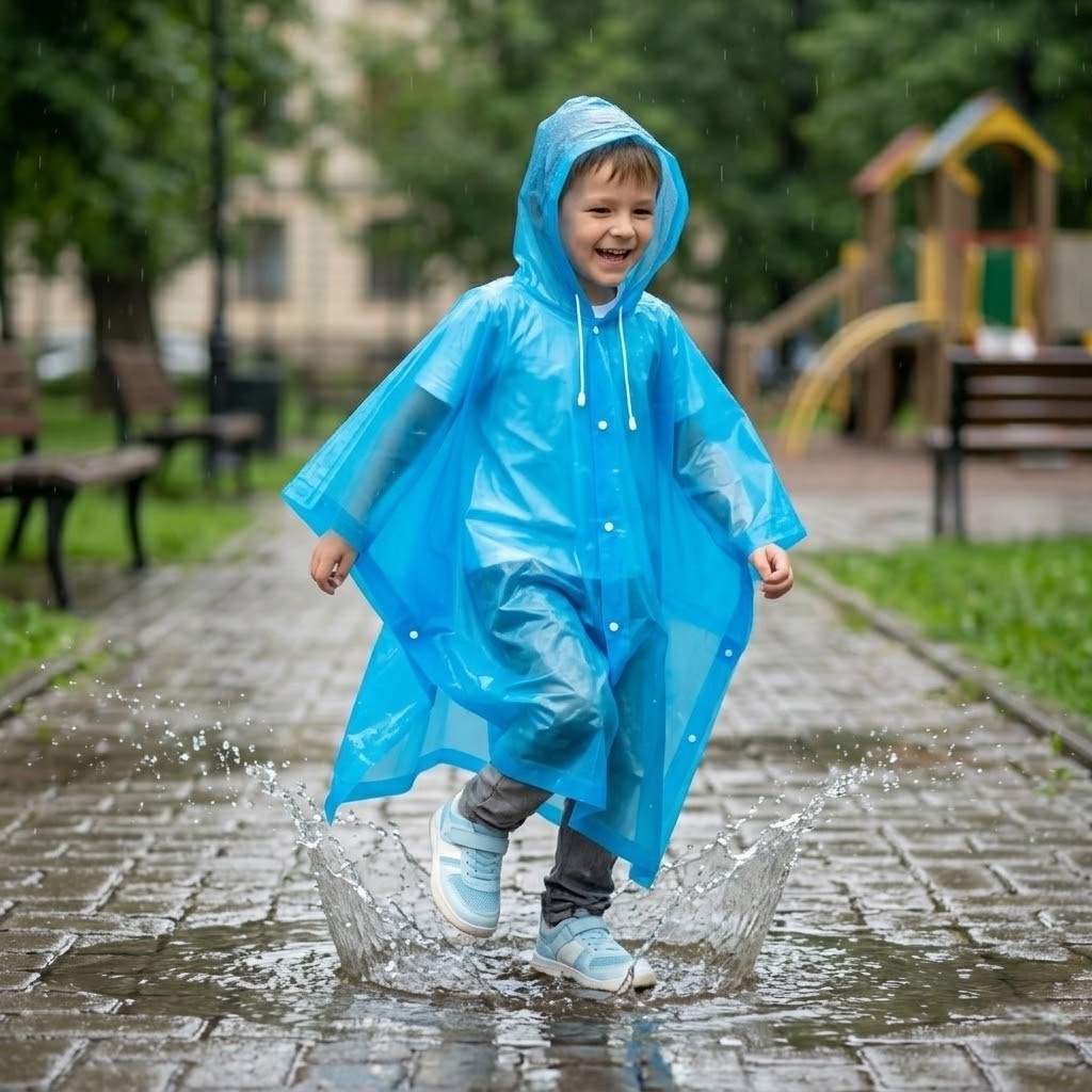 Poncho pluie enfant pratique