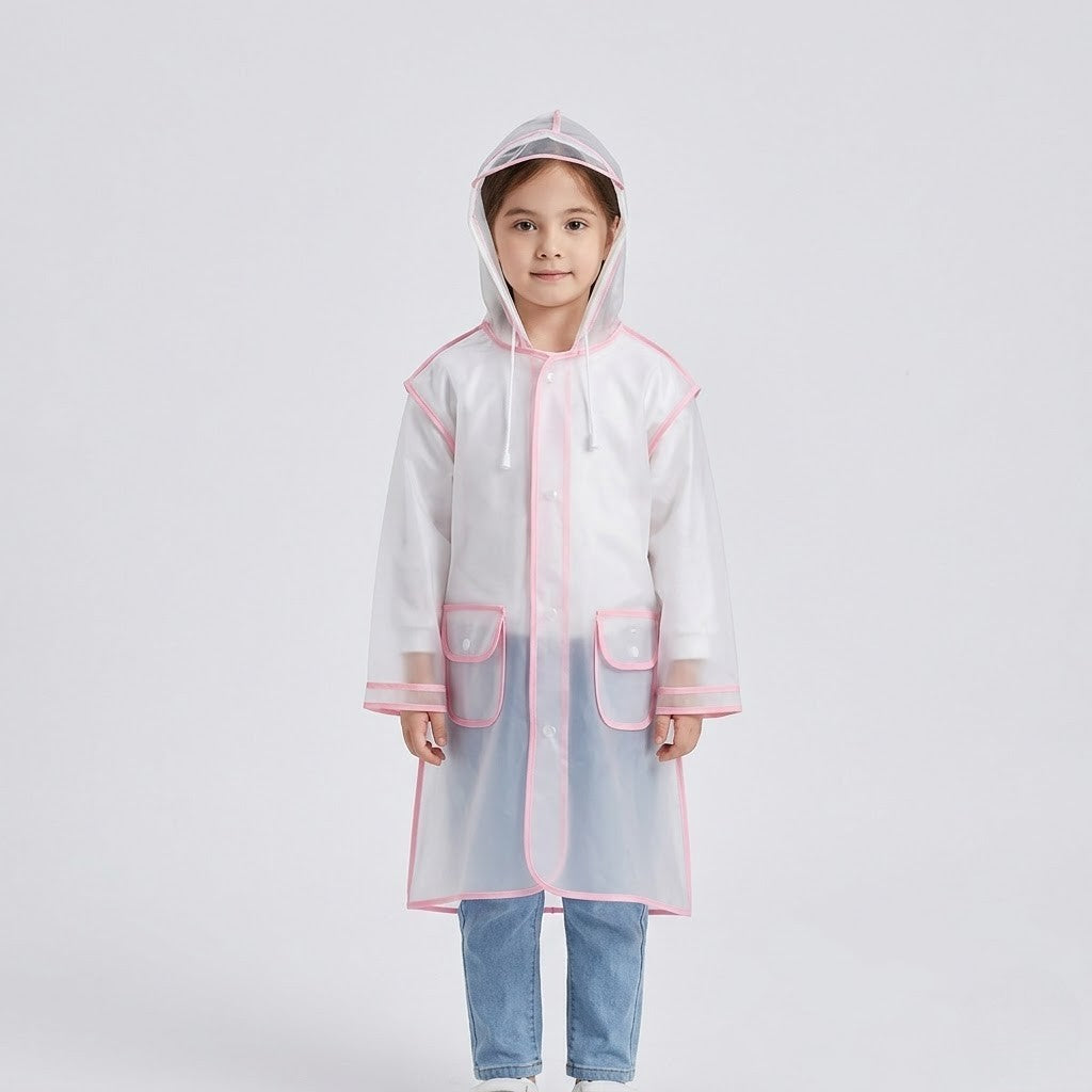 Poncho pluie enfant transparent
