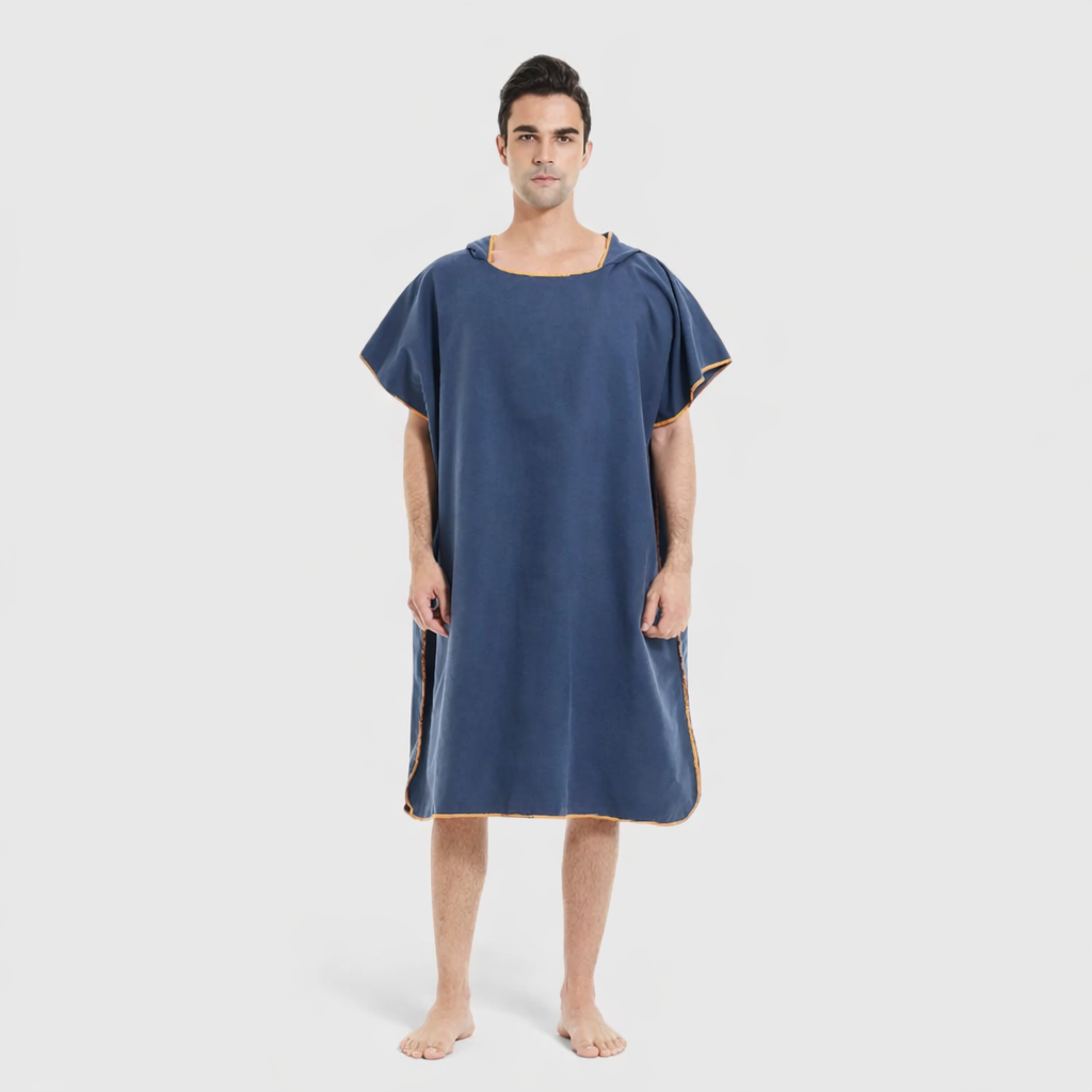 Poncho plage homme microfibre