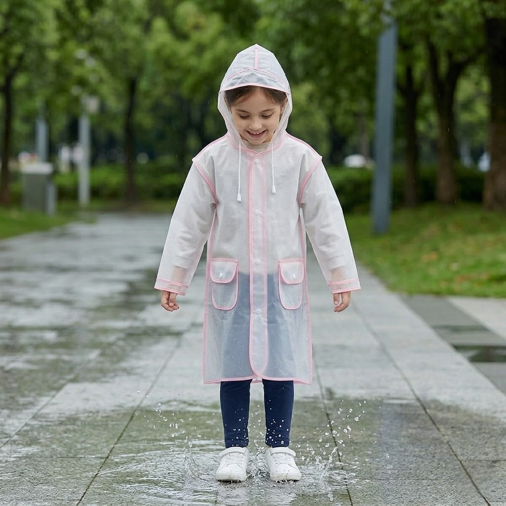 Poncho pluie enfant transparent