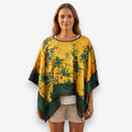 Poncho été femme jaune