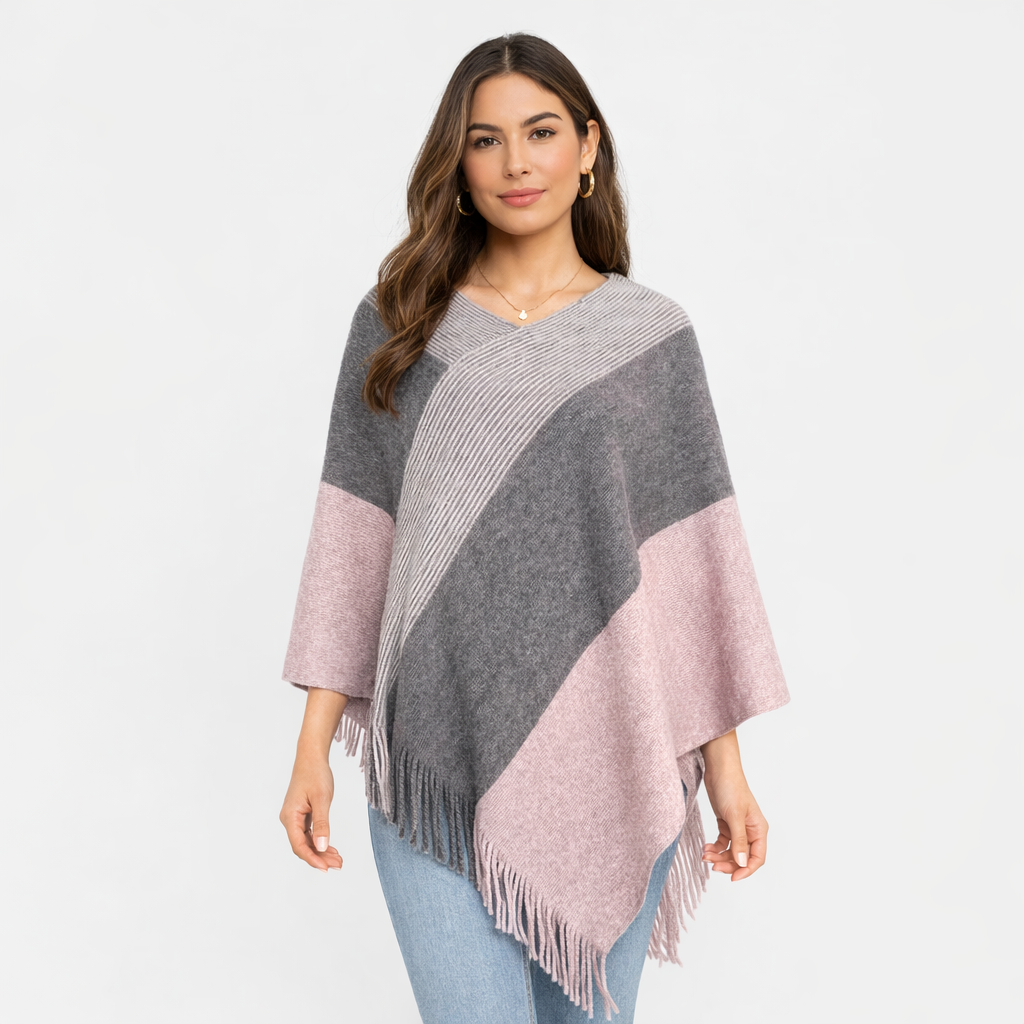 Poncho en laine femme moderne