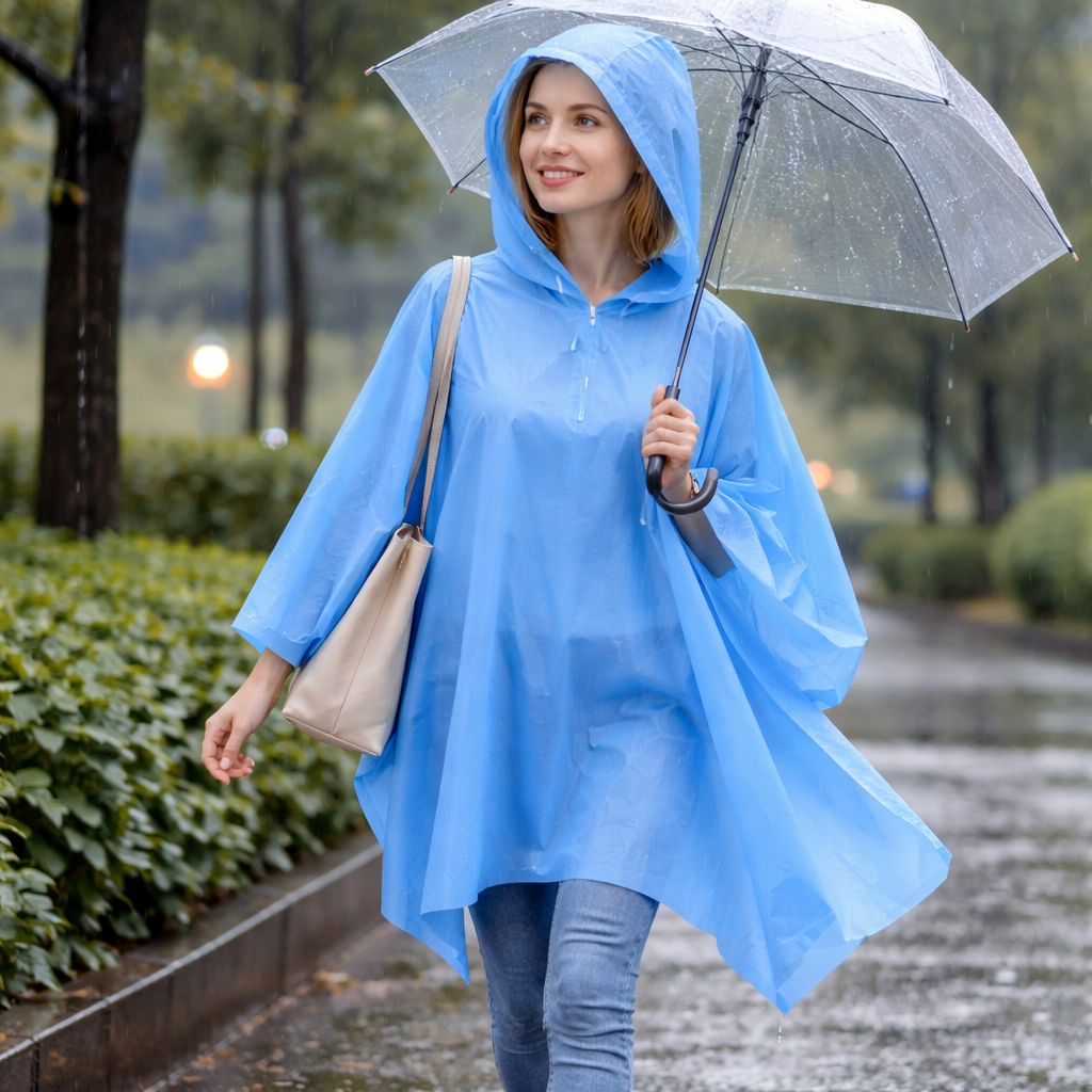 Poncho pluie femme léger
